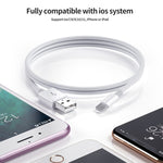 XJ-019 كابل بيانات شحن سريع USB 2.4A ذكر إلى 8 دبابيس ذكر، الطول: 3م، 8 دبابيس