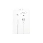XJ-019 كابل بيانات شحن سريع USB 2.4A ذكر إلى 8 دبابيس ذكر، الطول: 3م، 8 دبابيس
