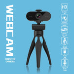 كاميرا ويب B1 بدقة 4 ملايين بكسل بدقة 2K HD 1080P مع دوران 360 درجة مع ميكروفون وحامل ثلاثي القوائم