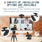 كاميرا ويب B1 بدقة 4 ملايين بكسل بدقة 2K HD 1080P مع دوران 360 درجة مع ميكروفون وحامل ثلاثي القوائم