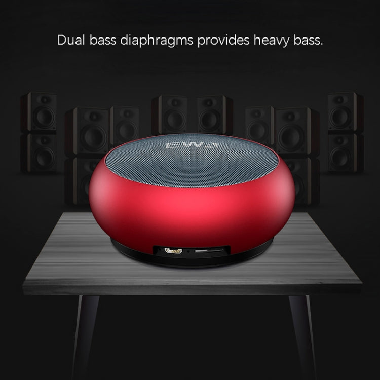 مكبر صوت بلوتوث محمول معدني صغير EWA A110 مقاوم للماء بمعيار IPX5 يدعم صوت 3.5 مم وبطاقة TF بسعة 32 جيجابايت والمكالمات