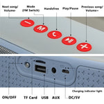 مكبر صوت بلوتوث T&G TG271 TWS مع مضخم صوت وحبل مضفر، يدعم USB/AUX/بطاقة TF/راديو FM