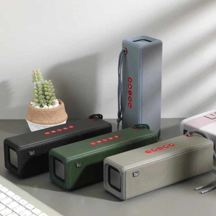 مكبر صوت بلوتوث T&G TG271 TWS مع مضخم صوت وحبل مضفر، يدعم USB/AUX/بطاقة TF/راديو FM