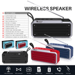 مكبر صوت بلوتوث ستيريو محمول TWS NewRixing NR4018FM يدعم بطاقة TF وراديو FM و AUX 3.5 مم و U Disk ومكالمات بدون استخدام اليدين