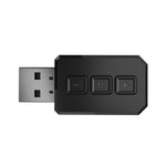 محول صوت USB بلوتوث RT02 يستقبل ويرسل 2 في 1 بلوتوث 5.0 للمكالمات بدون استخدام اليدين ومستقبل بلوتوث للسيارة