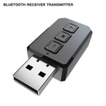 محول صوت USB بلوتوث RT02 يستقبل ويرسل 2 في 1 بلوتوث 5.0 للمكالمات بدون استخدام اليدين ومستقبل بلوتوث للسيارة