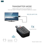 محول صوت USB بلوتوث RT02 يستقبل ويرسل 2 في 1 بلوتوث 5.0 للمكالمات بدون استخدام اليدين ومستقبل بلوتوث للسيارة