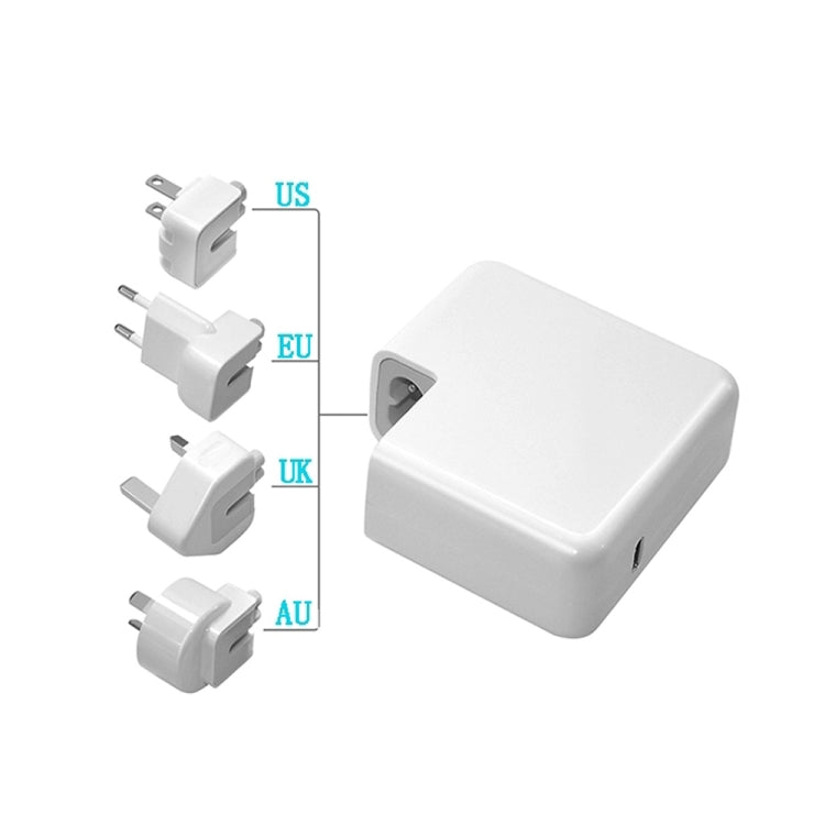 محول لابتوب PD USB-C / Type-C بقوة 96 واط + كابل شحن سريع USB-C / Type-C إلى USB-C / Type-C بطول 2 متر 5A لماك بوك برو، قابس الاتحاد الأوروبي، قابس الولايات المتحدة، قابس المملكة المتحدة