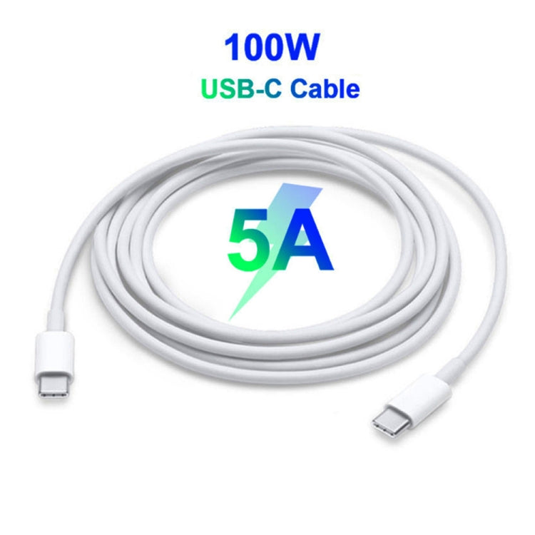 محول لابتوب PD USB-C / Type-C بقوة 96 واط + كابل شحن سريع USB-C / Type-C إلى USB-C / Type-C بطول 2 متر 5A لماك بوك برو، قابس الاتحاد الأوروبي، قابس الولايات المتحدة، قابس المملكة المتحدة