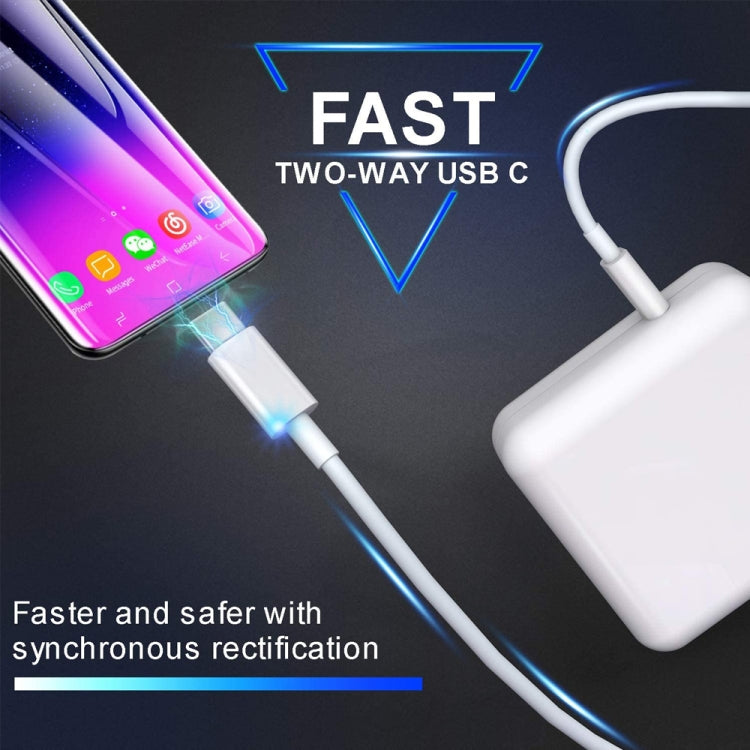 محول لابتوب PD USB-C / Type-C بقوة 96 واط + كابل شحن سريع USB-C / Type-C إلى USB-C / Type-C بطول 2 متر 5A لماك بوك برو، قابس الاتحاد الأوروبي، قابس الولايات المتحدة، قابس المملكة المتحدة