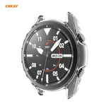 مجموعة 2 في 1 من غطاء TPU شفاف ناعم + واقي شاشة زجاجي مقسى ENKAY Hat-Prince 0.2مم 9H 2.15D بحواف منحنية، لسامسونج جالاكسي ووتش 3 45مم