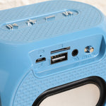 مكبر صوت بلوتوث T&G TG196 TWS مع مضخم صوت وحبل مضفر، يدعم USB/AUX/بطاقة TF/راديو FM