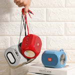 مكبر صوت بلوتوث T&G TG196 TWS مع مضخم صوت وحبل مضفر، يدعم USB/AUX/بطاقة TF/راديو FM