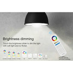 FUT012 لمبة LED 9W E27 RGB + CCT، 100V-240V، لون كامل، تحكم عن بعد، لمبة ذكية واي فاي 2.4G لاسلكية