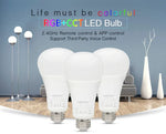 FUT105 لمبة LED 12W RGB + CCT، E27، إضاءة داخلية، تحكم ذكي عبر تطبيق الهاتف 2.4G، غرفة نوم وغرفة معيشة، AC100~240V