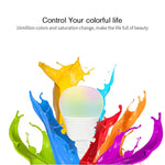 FUT105 لمبة LED 12W RGB + CCT، E27، إضاءة داخلية، تحكم ذكي عبر تطبيق الهاتف 2.4G، غرفة نوم وغرفة معيشة، AC100~240V