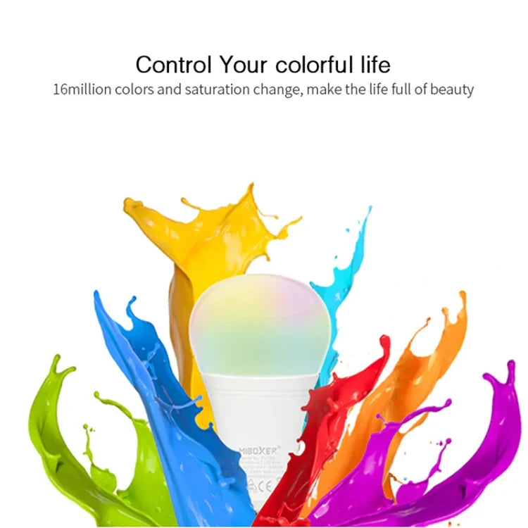 FUT105 لمبة LED 12W RGB + CCT، E27، إضاءة داخلية، تحكم ذكي عبر تطبيق الهاتف 2.4G، غرفة نوم وغرفة معيشة، AC100~240V