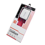 شاحن سفر USB محمول LZ-023 18W QC 3.0 + كابل بيانات USB إلى Micro USB 3A، قابس أمريكي، كابل بيانات Micro USB، قابس أمريكي