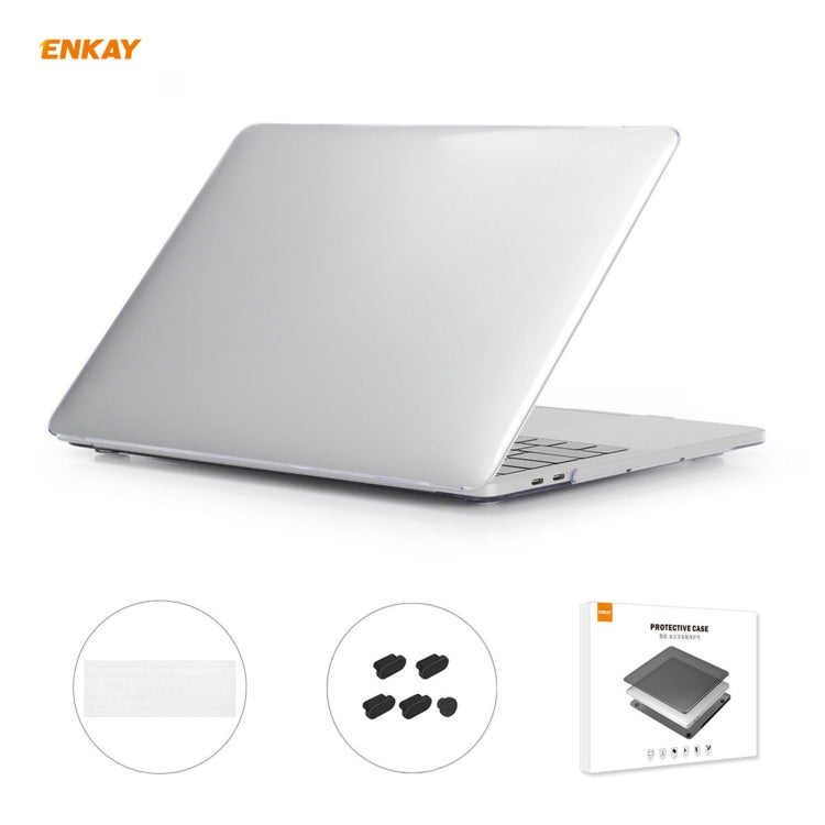 مجموعة ENKAY 3 في 1: غطاء حماية شفاف للابتوب + فيلم لوحة مفاتيح TPU نسخة الاتحاد الأوروبي + مجموعة سدادات مضادة للغبار لماك بوك برو 13.3 بوصة A1708 (بدون شريط اللمس)، لماك بوك برو 13.3 بوصة A1708 (بدون شريط اللمس)