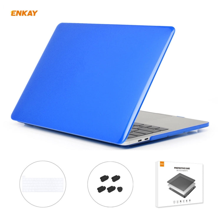 مجموعة ENKAY 3 في 1: غطاء حماية شفاف للابتوب + فيلم لوحة مفاتيح TPU نسخة الاتحاد الأوروبي + مجموعة سدادات مضادة للغبار لماك بوك برو 16 بوصة A2141 (مع شريط اللمس)، لماك بوك برو 16 بوصة A2141 (مع شريط اللمس)