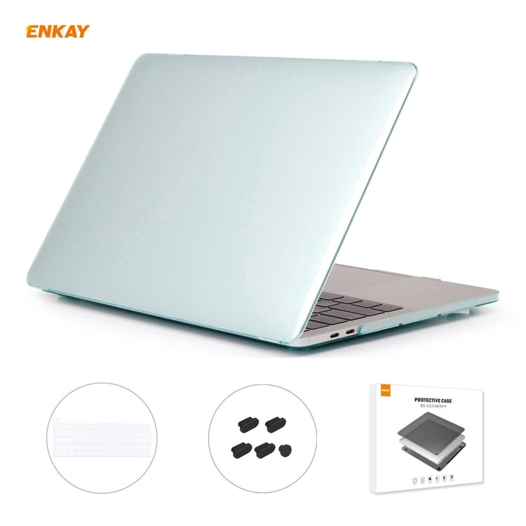 مجموعة ENKAY 3 في 1: غطاء حماية شفاف للابتوب + فيلم لوحة مفاتيح TPU نسخة الاتحاد الأوروبي + مجموعة سدادات مضادة للغبار لماك بوك برو 16 بوصة A2141 (مع شريط اللمس)، لماك بوك برو 16 بوصة A2141 (مع شريط اللمس)