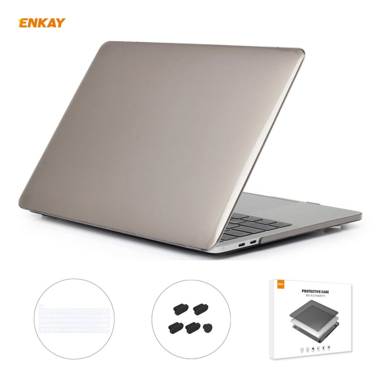 مجموعة ENKAY 3 في 1: غطاء حماية شفاف للابتوب + فيلم لوحة مفاتيح TPU نسخة الاتحاد الأوروبي + مجموعة سدادات مضادة للغبار لماك بوك برو 16 بوصة A2141 (مع شريط اللمس)، لماك بوك برو 16 بوصة A2141 (مع شريط اللمس)