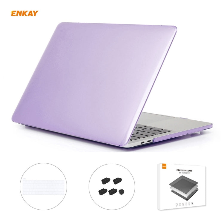 مجموعة ENKAY 3 في 1: غطاء حماية شفاف للابتوب + فيلم لوحة مفاتيح TPU نسخة الاتحاد الأوروبي + مجموعة سدادات مضادة للغبار لماك بوك برو 16 بوصة A2141 (مع شريط اللمس)، لماك بوك برو 16 بوصة A2141 (مع شريط اللمس)