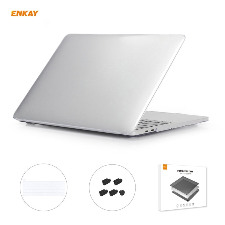 مجموعة ENKAY 3 في 1: غطاء حماية شفاف للابتوب + فيلم لوحة مفاتيح TPU نسخة الاتحاد الأوروبي + مجموعة سدادات مضادة للغبار لماك بوك برو 16 بوصة A2141 (مع شريط اللمس)، لماك بوك برو 16 بوصة A2141 (مع شريط اللمس)