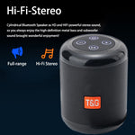 مكبر صوت بلوتوث محمول T&G TG519 TWS HiFi مع مضخم صوت، مكبر صوت عمودي لاسلكي خارجي يدعم بطاقة TF / راديو FM / AUX 3.5 مم / قرص U / مكالمات بدون استخدام اليدين