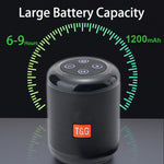 مكبر صوت بلوتوث محمول T&G TG519 TWS HiFi مع مضخم صوت، مكبر صوت عمودي لاسلكي خارجي يدعم بطاقة TF / راديو FM / AUX 3.5 مم / قرص U / مكالمات بدون استخدام اليدين