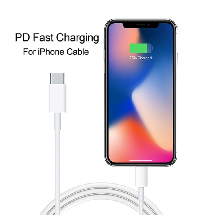 A2344 شاحن سفر قابل للطي PD 3.0 بقوة 20 واط Type-C / USB-C + مجموعة كابل بيانات شحن سريع USB-C / Type-C إلى 8 سنون، قابس بريطاني، الطول: 1 متر، 20 واط 8 سنون الطول: 1 متر