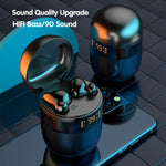 سماعات أذن بلوتوث J28 TWS لاسلكية مع عرض رقمي LED موسيقى HIFI رياضية