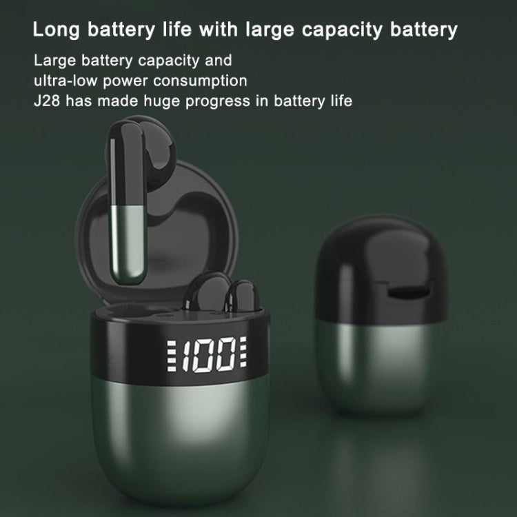 سماعات أذن بلوتوث J28 TWS لاسلكية مع عرض رقمي LED موسيقى HIFI رياضية