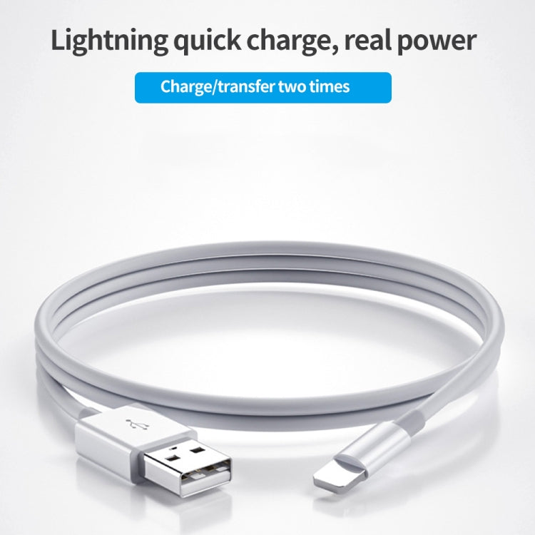 XJ-51 كابل شحن سريع USB 3A إلى 8 دبابيس لسلسلة iPhone 12، الطول: 1م، 1م