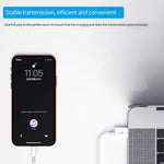 XJ-51 كابل شحن سريع USB 3A إلى 8 دبابيس لسلسلة iPhone 12، الطول: 1م، 1م