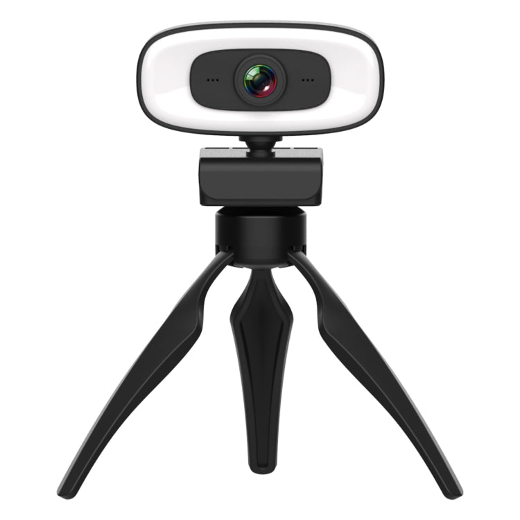 كاميرا ويب C10 بدقة 2K HD بدون تشويه، دوران 360 درجة، إضاءة ثلاثية السرعات، USB بدون تعريف، ميكروفون مدمج بصوت أوضح