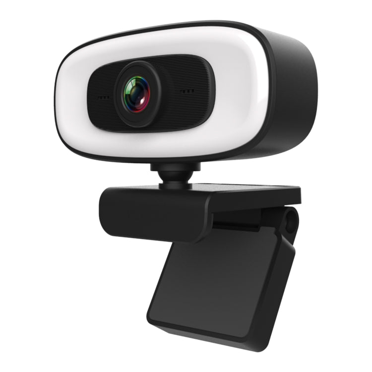 كاميرا ويب C10 بدقة 2K HD بدون تشويه، دوران 360 درجة، إضاءة ثلاثية السرعات، USB بدون تعريف، ميكروفون مدمج بصوت أوضح