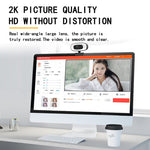 كاميرا ويب C10 بدقة 2K HD بدون تشويه، دوران 360 درجة، إضاءة ثلاثية السرعات، USB بدون تعريف، ميكروفون مدمج بصوت أوضح