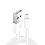 شاحن سفر محمول مزدوج USB + كابل بيانات USB إلى Type-C بطول 1 متر، قابس أوروبي