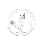 شاحن سفر محمول مزدوج USB + كابل بيانات USB إلى Type-C بطول 1 متر، قابس أوروبي