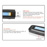 مسجل صوت رقمي محمول USB قابل لإعادة الشحن SK001 مع دعم بطاقة TF، 32GB