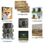 كاميرا صيد DL001 بدقة 12 ميجابكسل، 1080P، 26 مصباح LED، رؤية ليلية 940 نانومتر، DL001