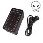 محطة شحن ذكية XLD-A7 بقوة 100 واط مع 15 منفذ USB، AC 100-240 فولت، قابس الاتحاد الأوروبي، قابس الولايات المتحدة، قابس أستراليا، قابس المملكة المتحدة