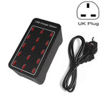 محطة شحن ذكية XLD-A7 بقوة 100 واط مع 15 منفذ USB، AC 100-240 فولت، قابس الاتحاد الأوروبي، قابس الولايات المتحدة، قابس أستراليا، قابس المملكة المتحدة