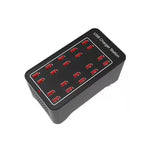 محطة شحن ذكية بقوة 100 واط مع 20 منفذ USB، AC 100-240 فولت، قابس الاتحاد الأوروبي، قابس الولايات المتحدة، قابس أستراليا، قابس المملكة المتحدة