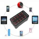 محطة شحن ذكية بقوة 100 واط مع 20 منفذ USB، AC 100-240 فولت، قابس الاتحاد الأوروبي، قابس الولايات المتحدة، قابس أستراليا، قابس المملكة المتحدة
