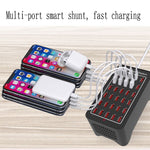 محطة شحن ذكية XLD-A7 بقوة 150 واط مع 30 منفذ USB، AC 110-240 فولت، قابس الاتحاد الأوروبي، قابس الولايات المتحدة، قابس أستراليا، قابس المملكة المتحدة