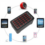 محطة شحن ذكية XLD-A7 بقوة 150 واط مع 30 منفذ USB، AC 110-240 فولت، قابس الاتحاد الأوروبي، قابس الولايات المتحدة، قابس أستراليا، قابس المملكة المتحدة