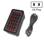 محطة شحن ذكية XLD-A7 بقوة 150 واط مع 30 منفذ USB، AC 110-240 فولت، قابس الاتحاد الأوروبي، قابس الولايات المتحدة، قابس أستراليا، قابس المملكة المتحدة