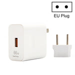 شاحن سفر USB للشحن السريع HW-66W 6 أمبير مع رأس تحويل قابس الاتحاد الأوروبي، مع قابس الاتحاد الأوروبي